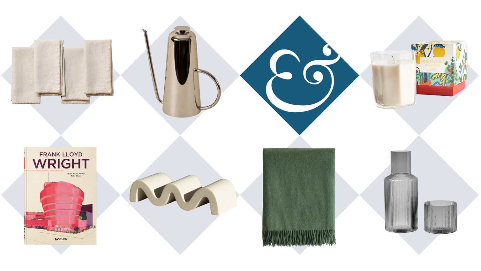 J’ai demandé aux architectes d’intérieur quels étaient leurs cadeaux de décoration d’intérieur préférés cette année. Voici ce qu’ils recommandent pour satisfaire les personnes les plus élégantes de votre liste. an assortment of various home decor products
