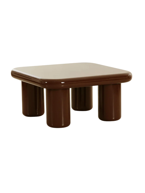 Table basse carrée brillante Memphis