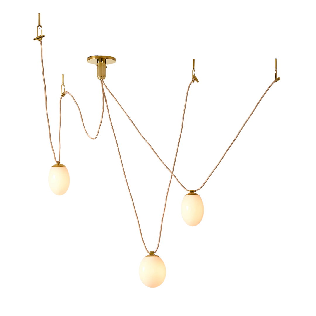 CB2, lustre en verre Augustine à 3 ampoules par Goop