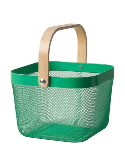 Panier en fil Risatorp - Vert foncé 9 ¾ x 10 ¼ x 7 