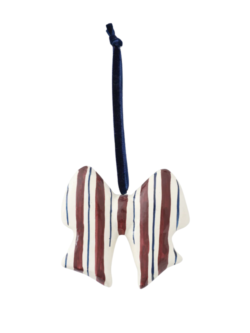 Décoration en papier mâché avec nœud tacheté peint à la main