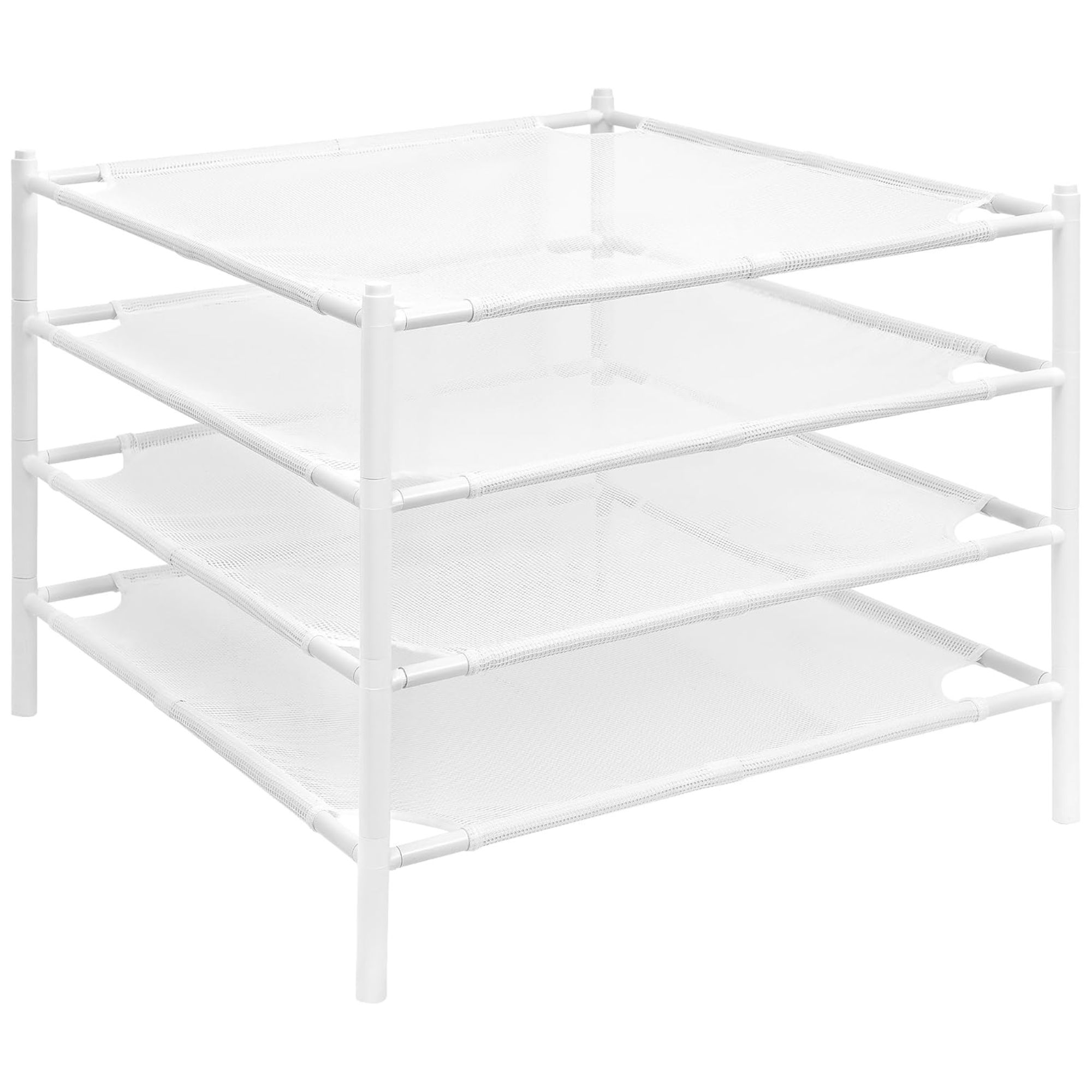 Étendoir à pulls à plusieurs niveaux blanc