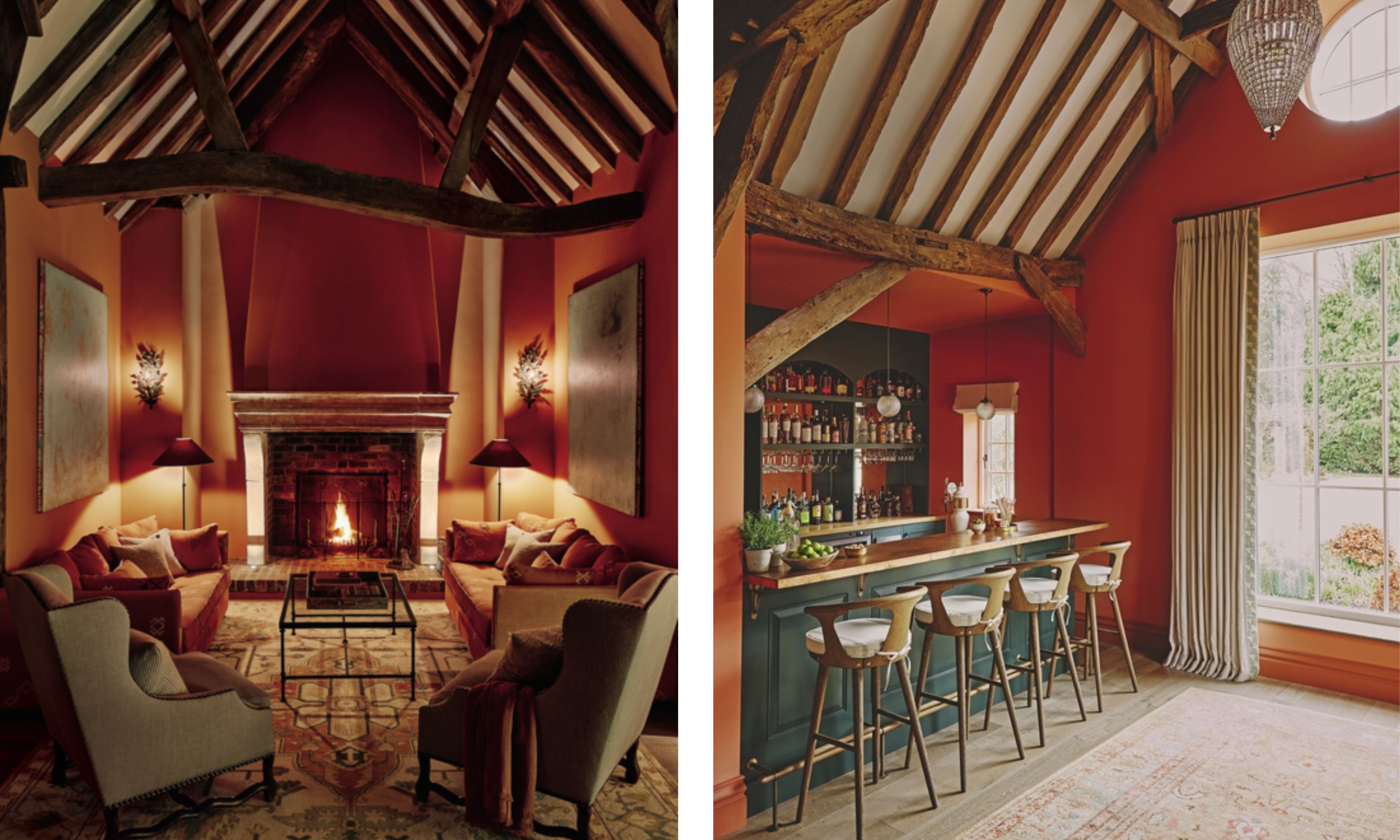 Une grange reconvertie colorée