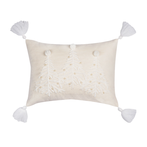 Oreiller orné de perles de Noël