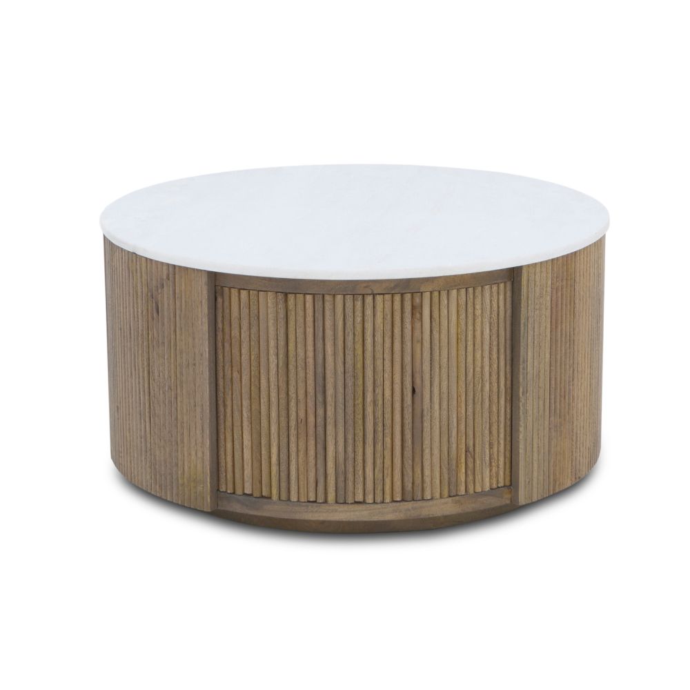 Aimar Rangement Marbre &amp; Table basse en bois