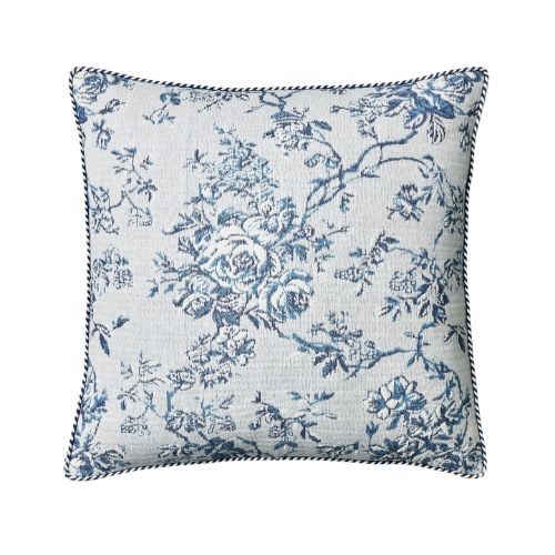 Oreiller carré surdimensionné en jacquard floral