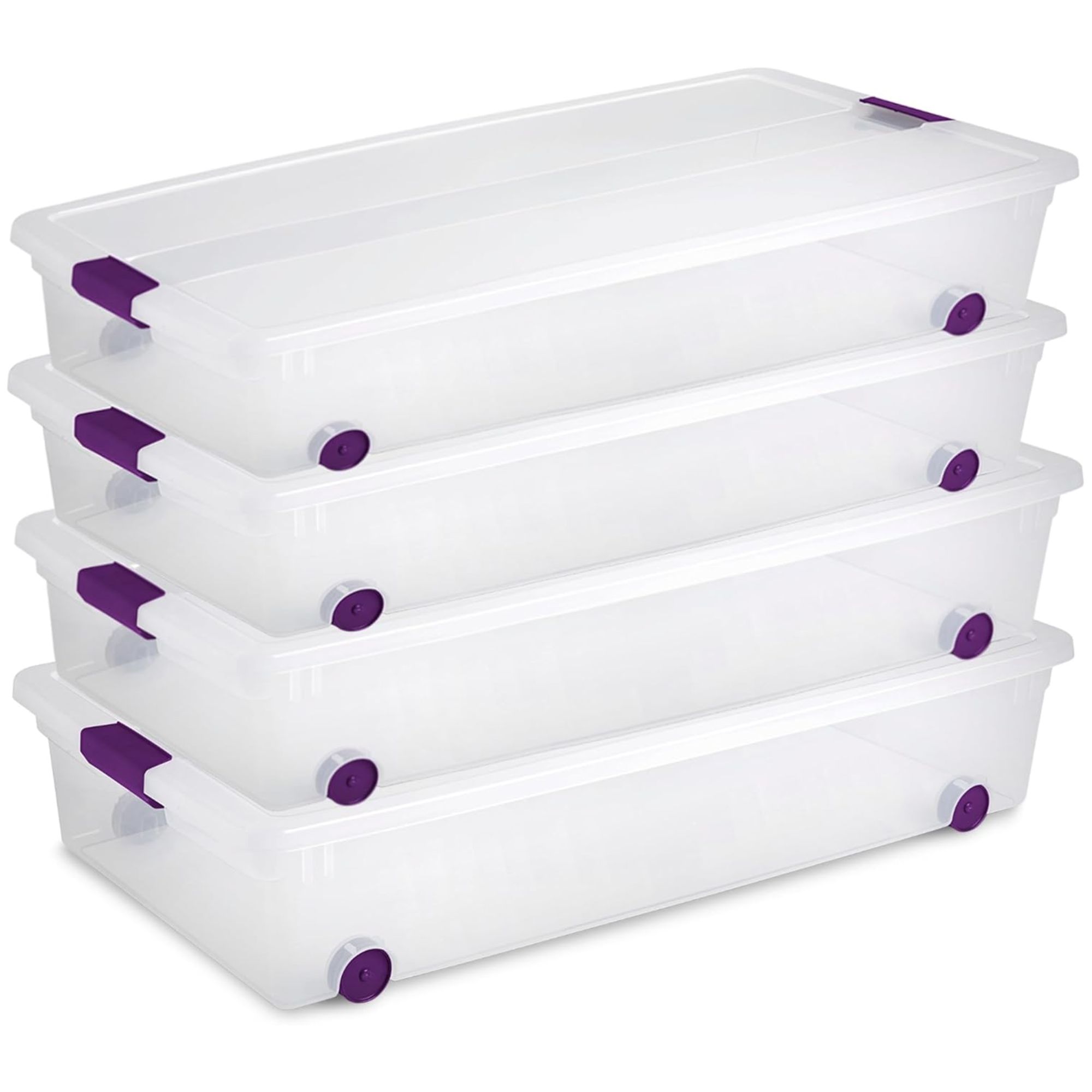 Boîte à loquet ClearView Sterilite, paquet de 4, 60 pintes