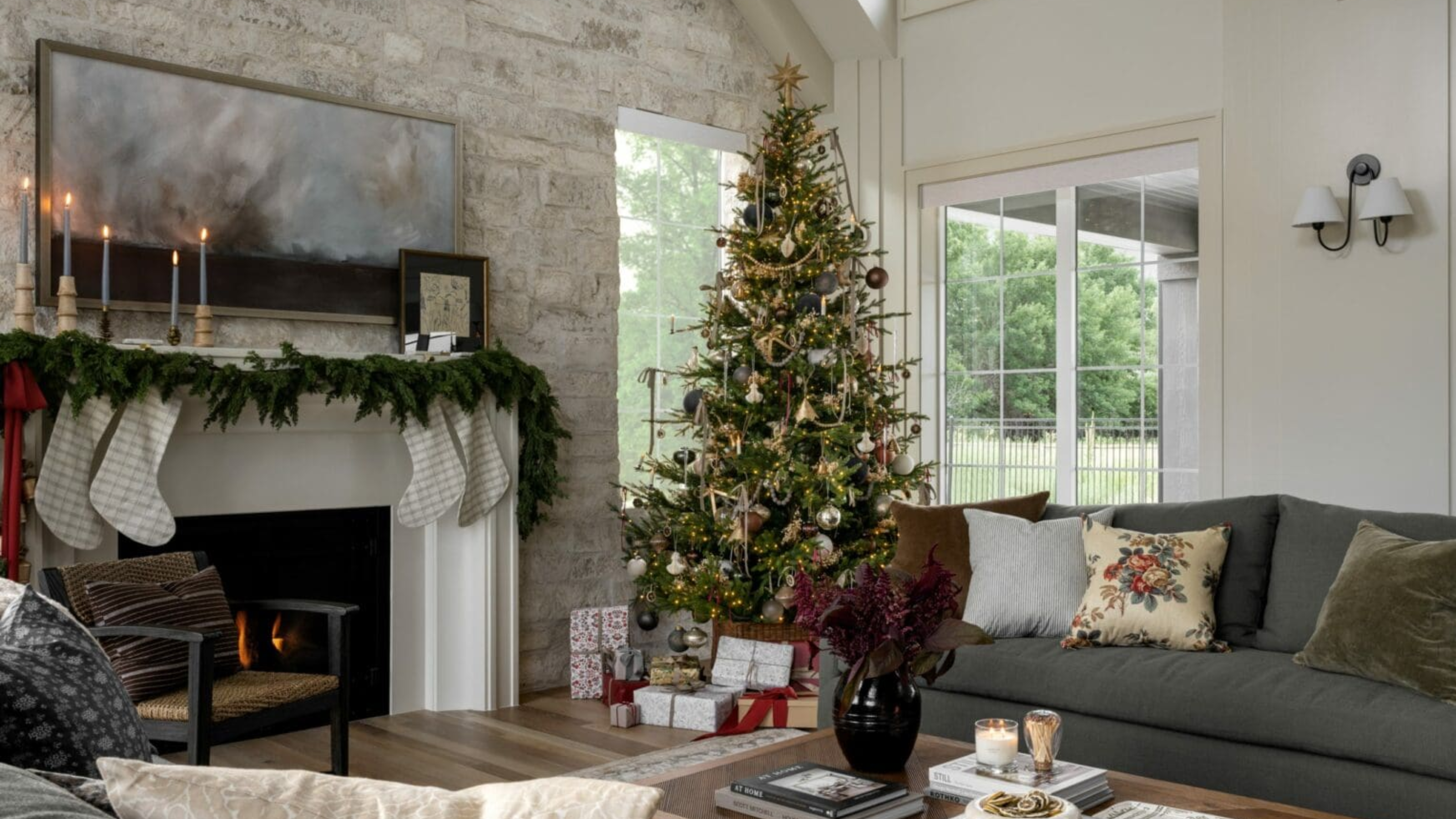 Salon de Noël festif