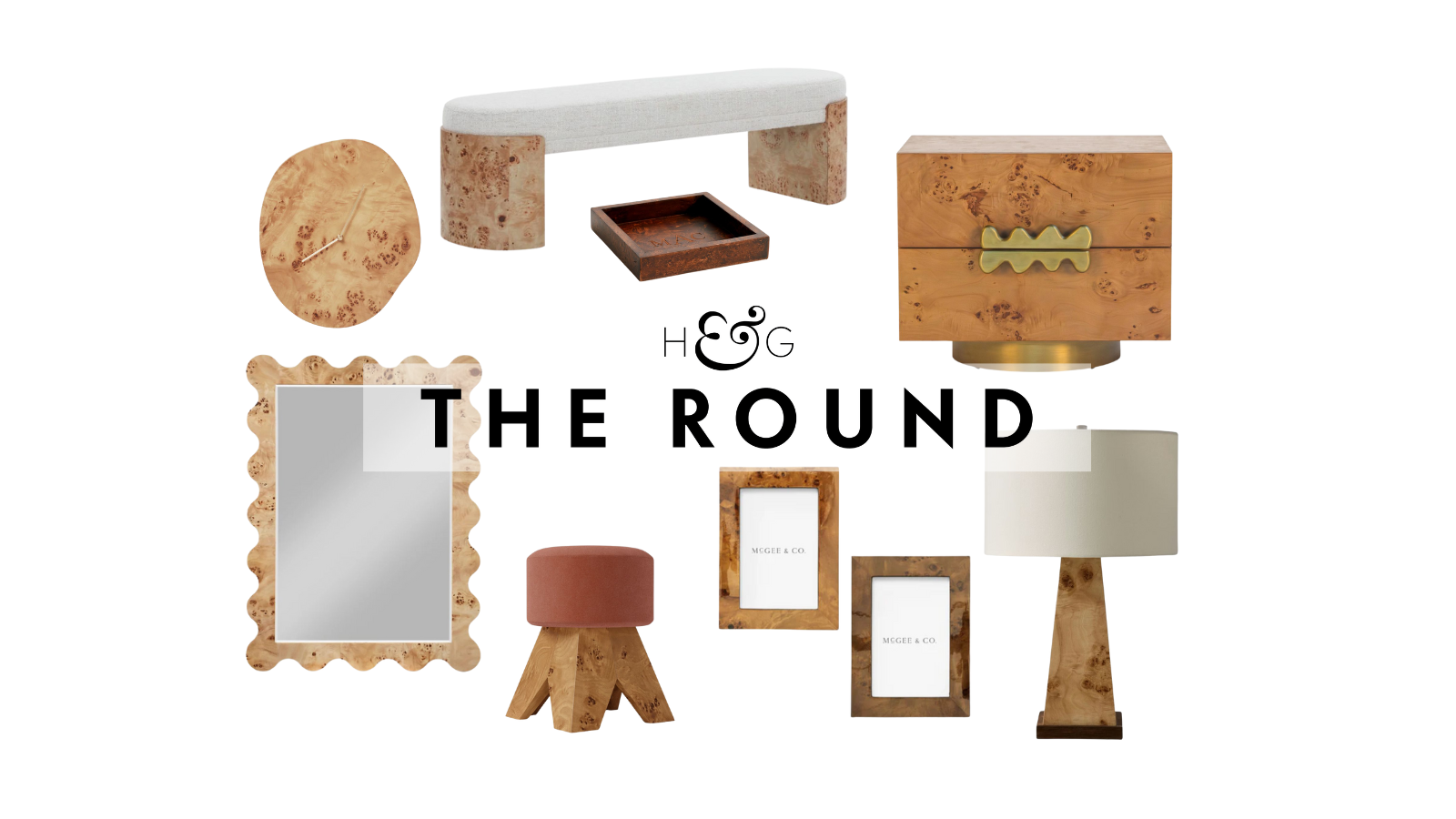 un assortiment de décorations en loupe