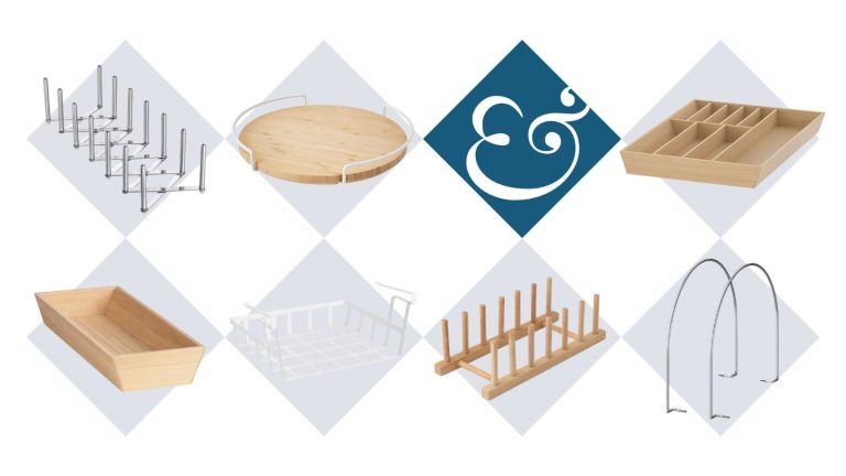 J’ai réorganisé chacune de mes petites armoires de cuisine avec ces 9 trouvailles IKEA – et l’intérieur est désormais aussi beau que l’extérieur A collage of IKEA kitchen organization pieces