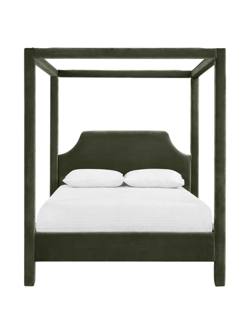 Lit rembourré en velours Sharan