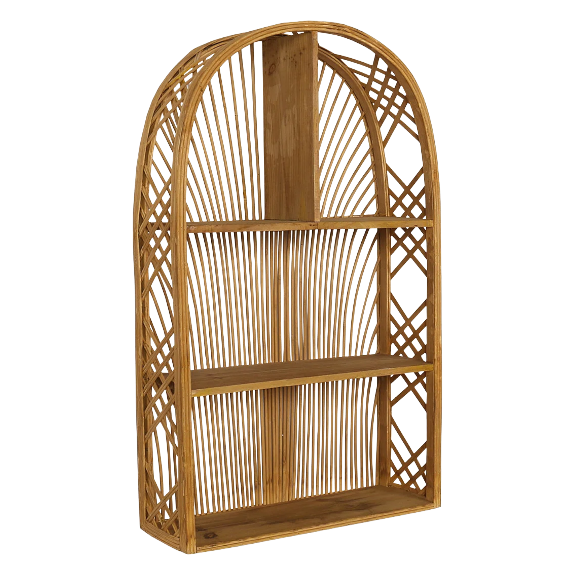 Wayfair, Bay Isle Home Étagère murale à plusieurs niveaux en rotin Harmony Arch