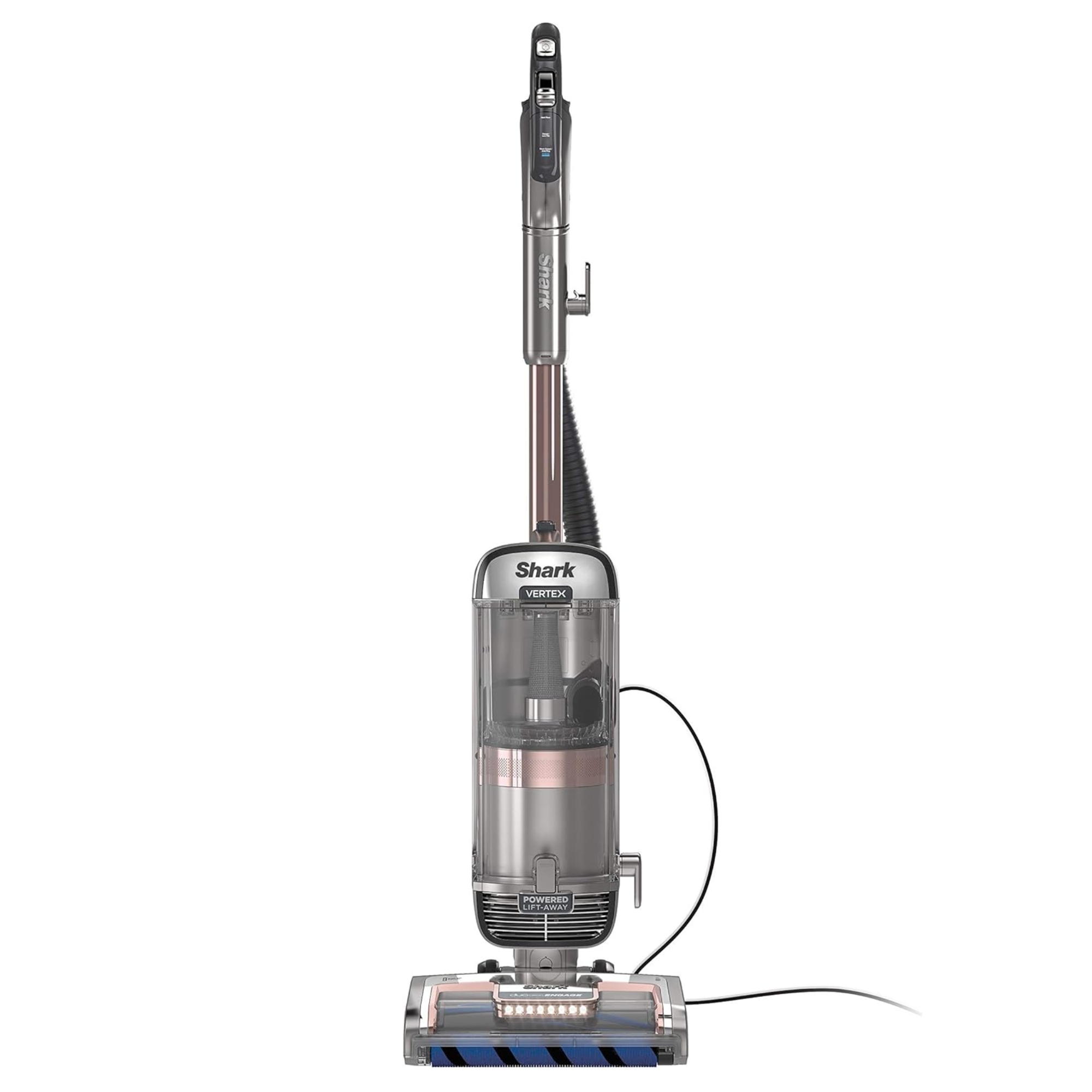 Aspirateur vertical Shark Vertex sur fond blanc