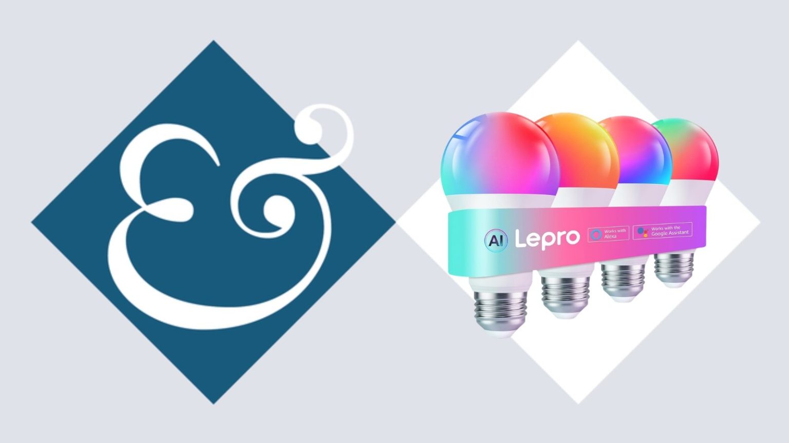 Éloignez les cambrioleurs et automatisez votre routine d’éclairage du soir avec ces ampoules intelligentes abordables à 6 $ Four-pack of Lepro smart bulbs on tile background next to Homes & Gardens '&' logo.