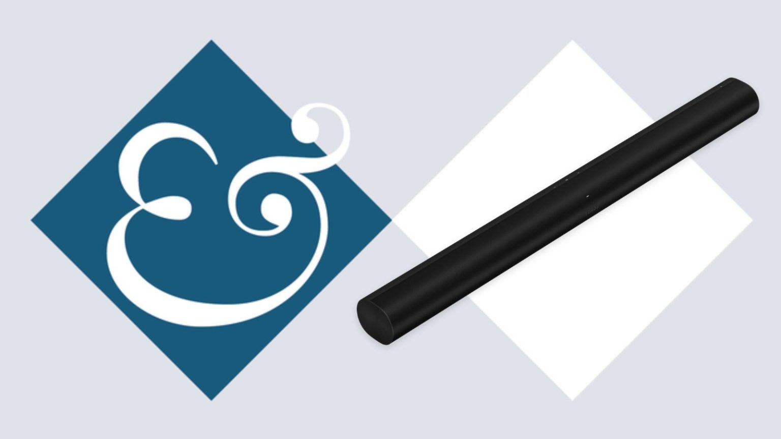 La barre de son Sonos Arc offre une scène sonore puissante et enveloppante – et elle est plus abordable que son successeur Sonos Arc on tile background next to Homes & Gardens '&' logo.