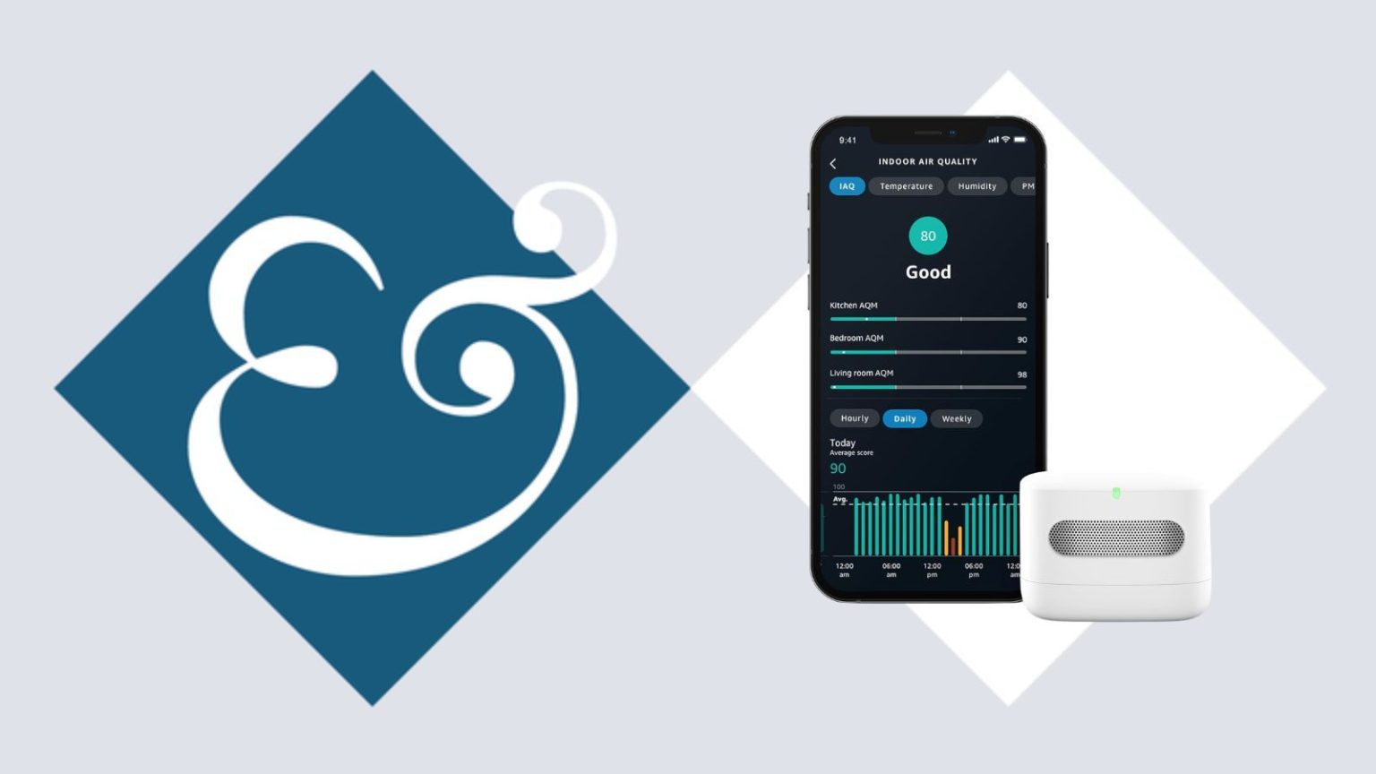 Ce moniteur intelligent à 70 $ facilite le maintien de la pureté de l’air de votre maison et vous aide à mieux dormir Air quality monitor hero header