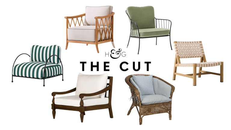an assortment of deck chairs