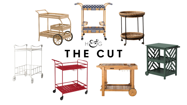 a collection of bar carts