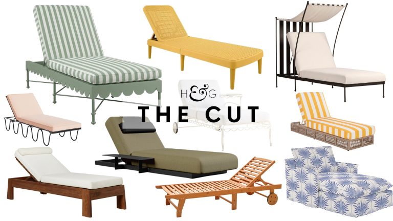 Bannissez l’envie de plage – Ces 20 chaises longues d’extérieur prêtes pour les complexes hôteliers donnent l’impression de rester à la maison comme un luxe Outdoor lounge chairs of various styles, ranging from whimsical to traditional cabana-club, pictured against a white background
