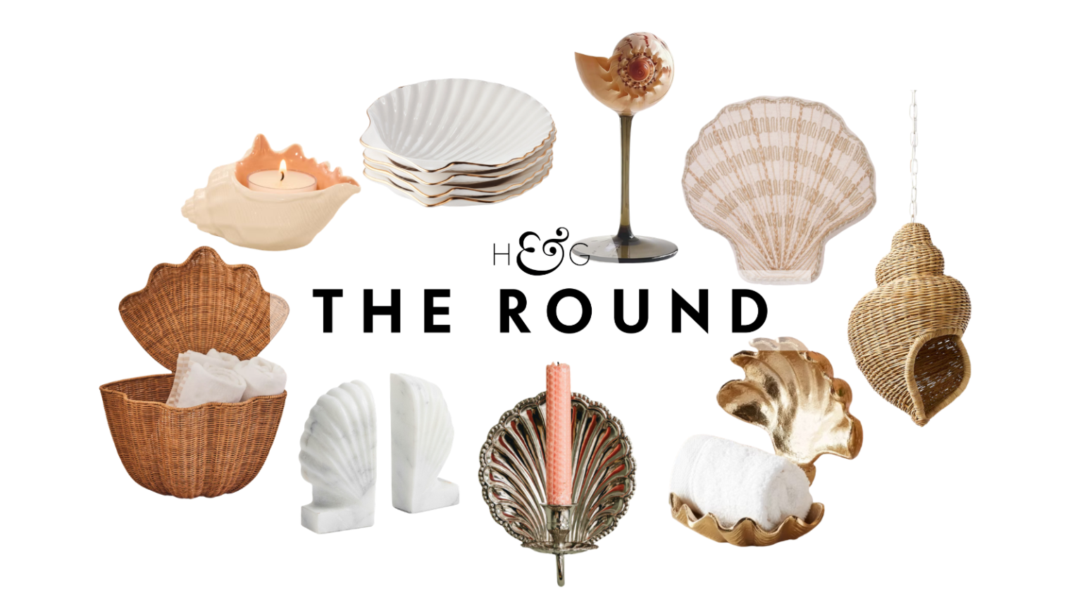 Oubliez tout ce que vous savez sur ce cliché côtier : les coquillages sont le motif le plus important de cet été, et ils sont tellement plus chics en 2026 an assortment of home decor in shell motifs