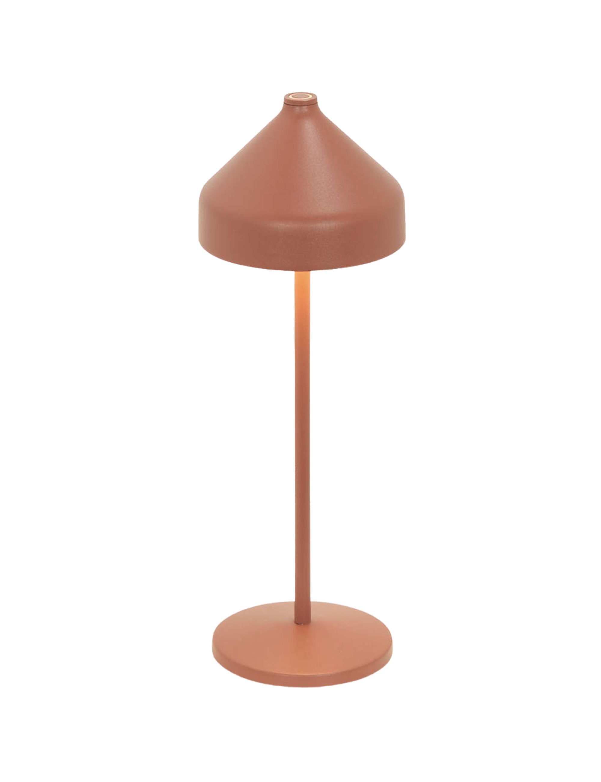 Caisse et amp; Barrel, lampe de table en métal Amelie Pro en terre cuite par Zafferano America 13,4