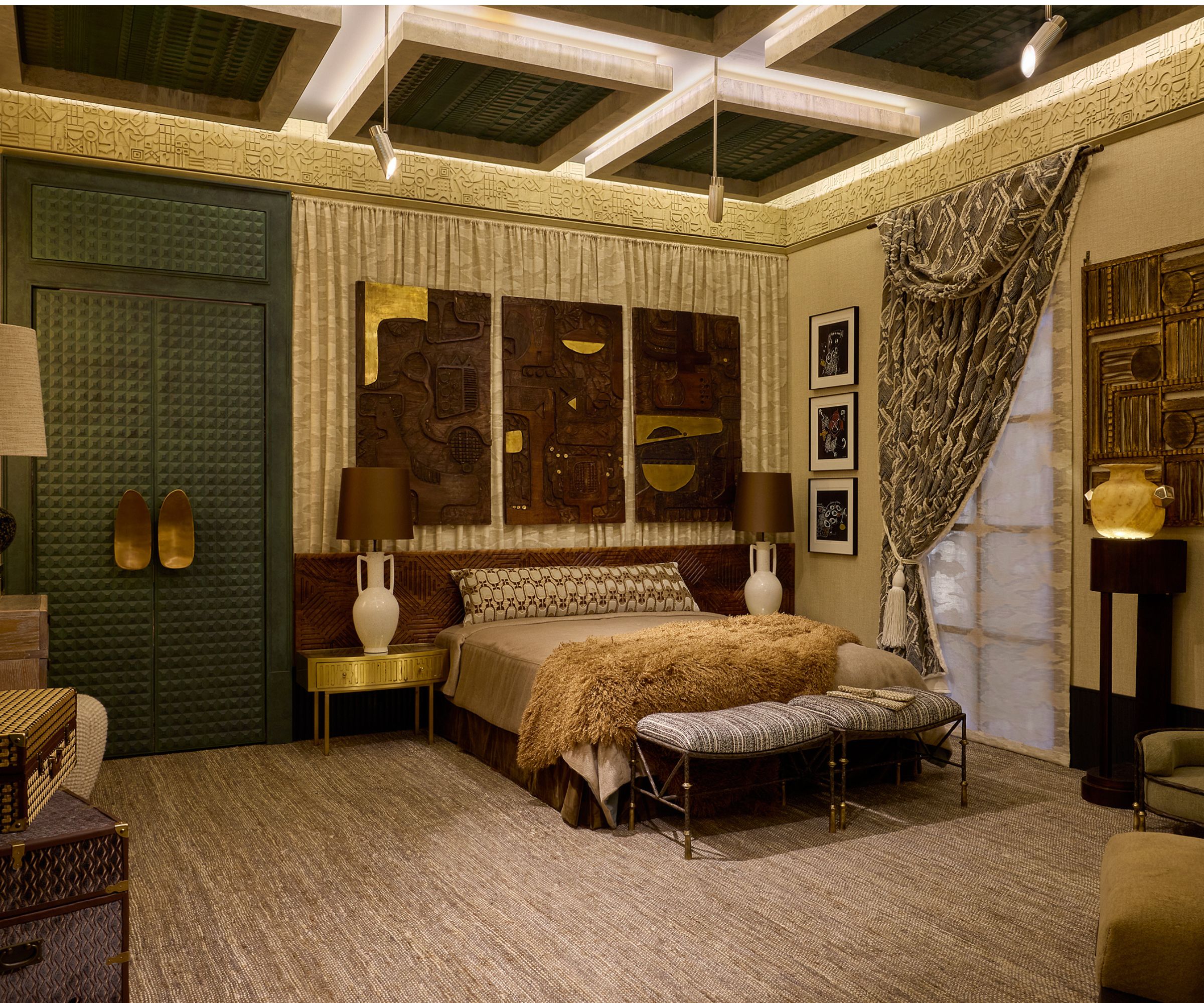 une chambre en terre en couches conçue par Henri Fitzwilliam au salon WOW!House 2026