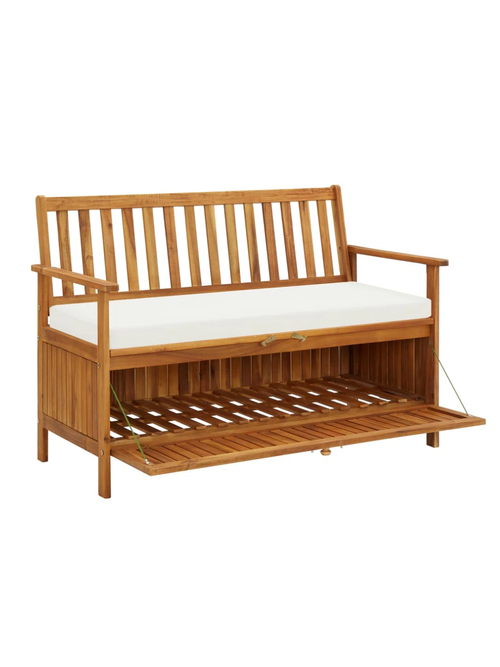 Coffre de terrasse pour banc de rangement extérieur pour patio 