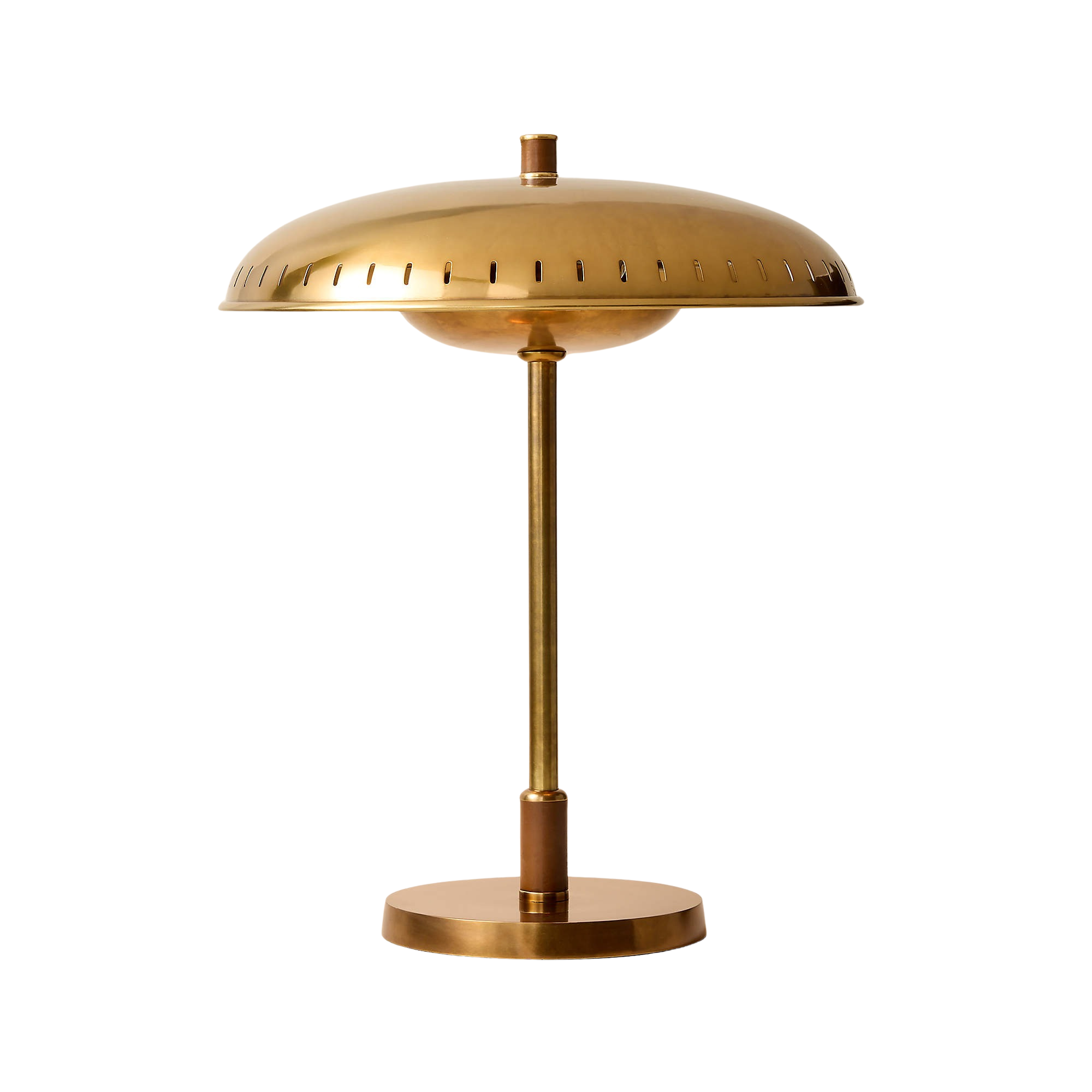 une lampe en laiton
