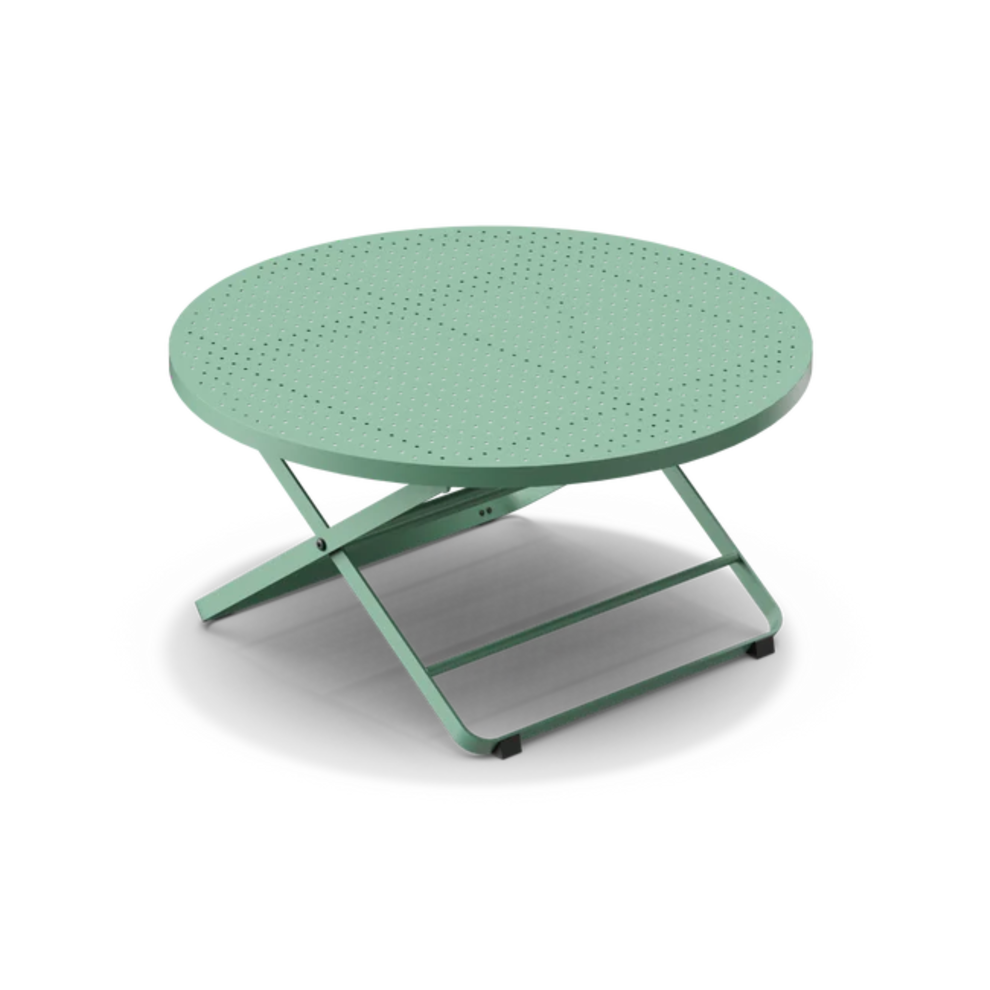 une table basse extérieure pliante verte