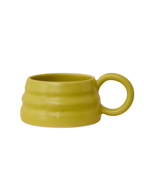 FlorenceMytum Chartreuse Tasse en céramique faite à la main 