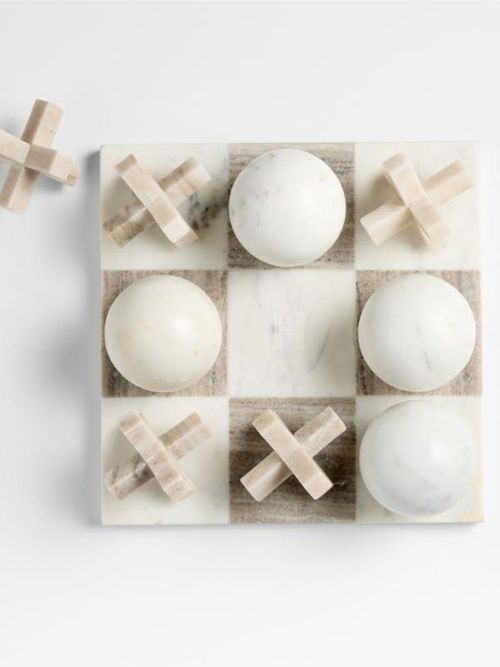 Jeu de Tic Tac Toe en marbre 3D