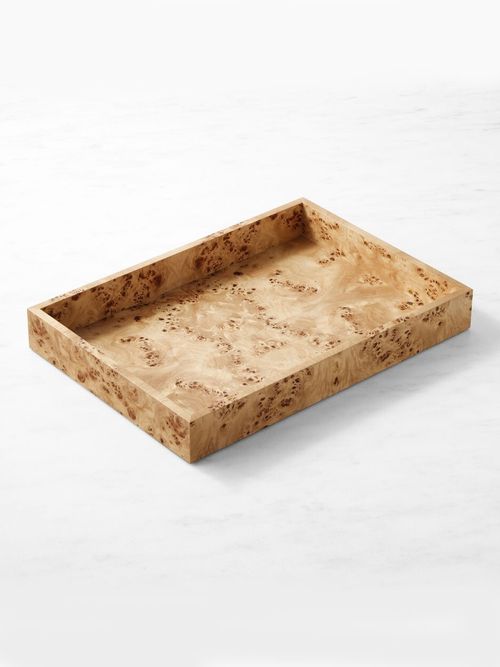 Plateau rectangulaire en bois de ronce