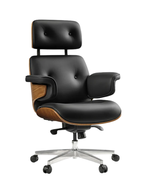 Fauteuil de bureau de direction en cuir Mathias Napa