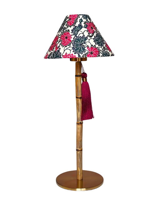 Lampe de table en bambou sans fil Atelier Orchard avec pampille