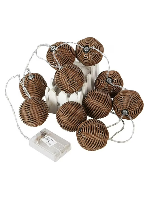Guirlande lumineuse décorative en rotin