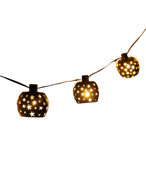 Guirlande lumineuse étoile à brancher avec 10 ampoules G40 transparentes