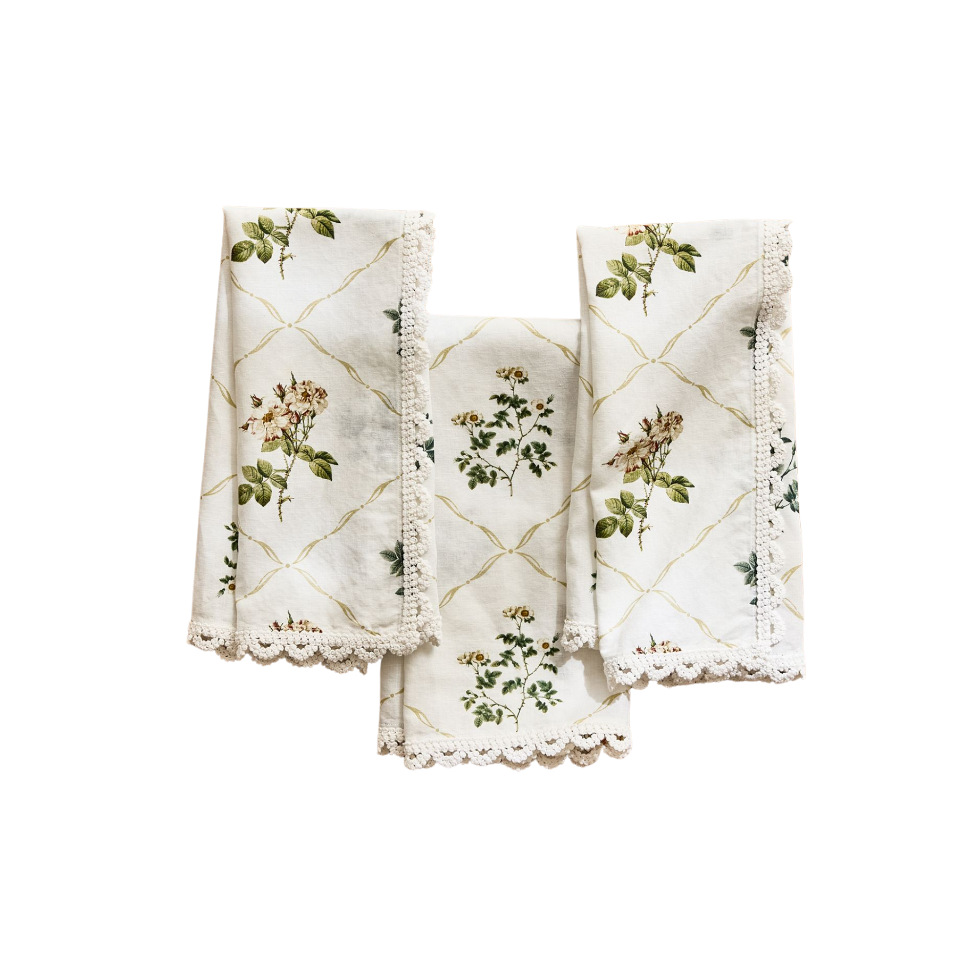 serviettes florales