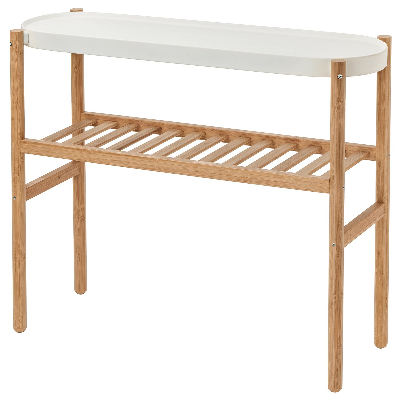 Support pour plantes Satsumas - Bambou/blanc 27 &frac12; 