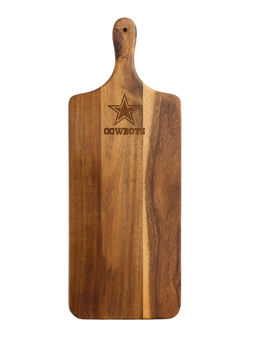 Planche de service NFL Dallas Cowboys Tondo Acacia Paddle