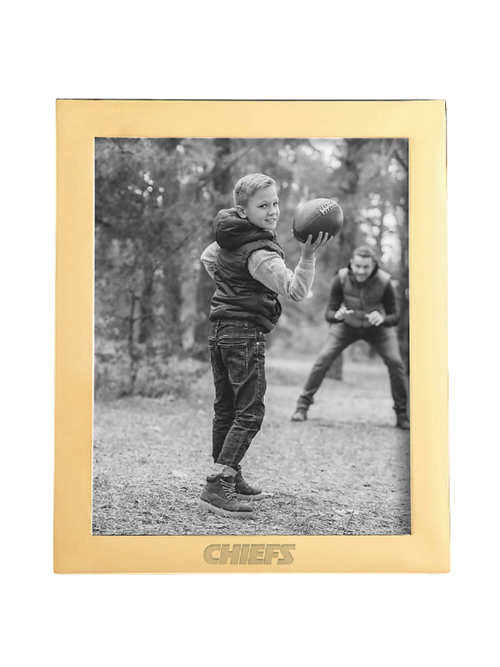 Cadre photo de table en laiton 8 x 10 signature NFL Kansas City Chiefs