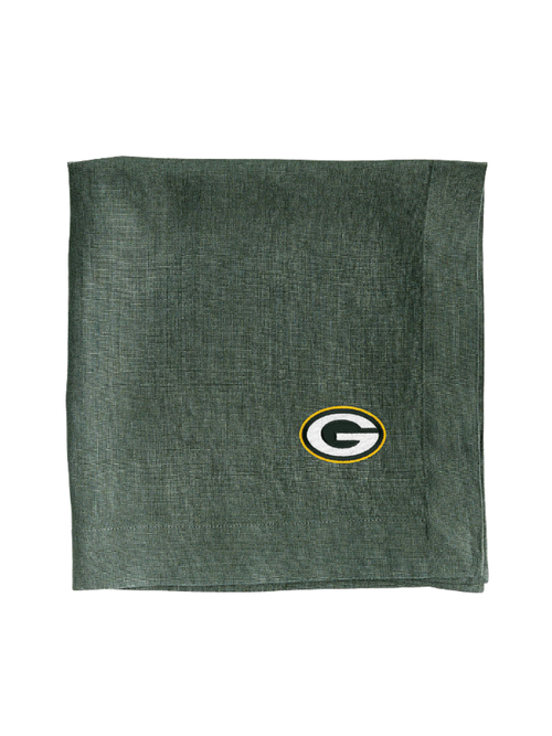 NFL Green Bay Packers Serviette en lin certifié Marin Pine Green European Flax™, lot de 4