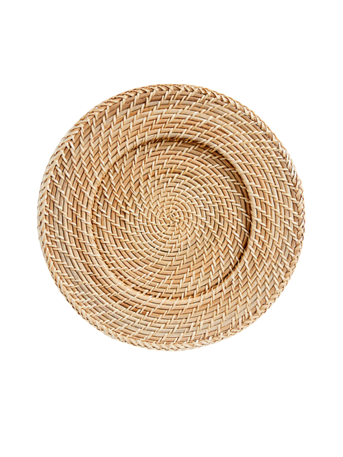 Assiette de présentation en rotin naturel Artesia