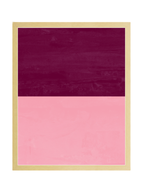 Art mural encadré bloc de couleur rose sang de bœuf