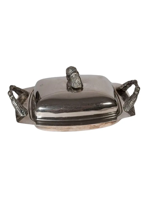plat de beurre de gland d’argent vintage