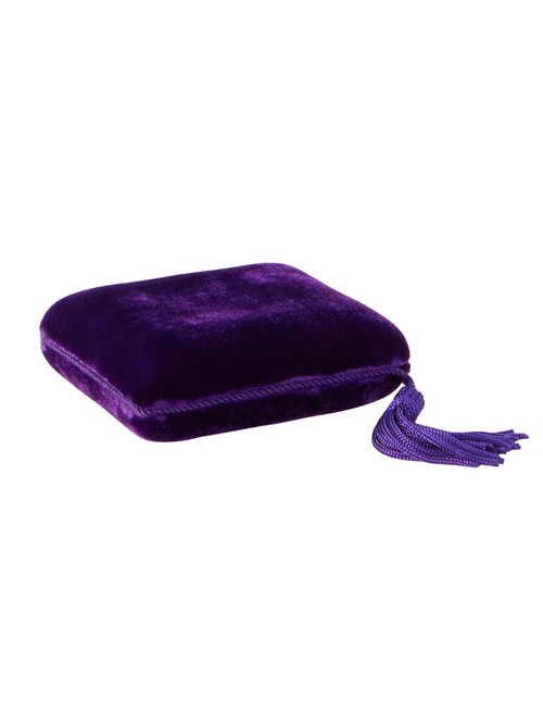 Boîte à bijoux en velours à pompons