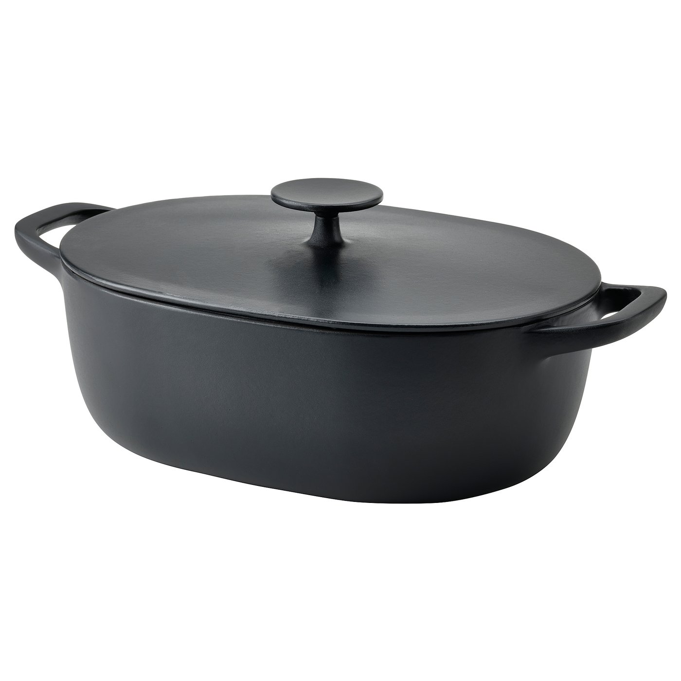 Vardagen Marmite avec couvercle - Fonte émaillée mate/noir 6,9 Qt
