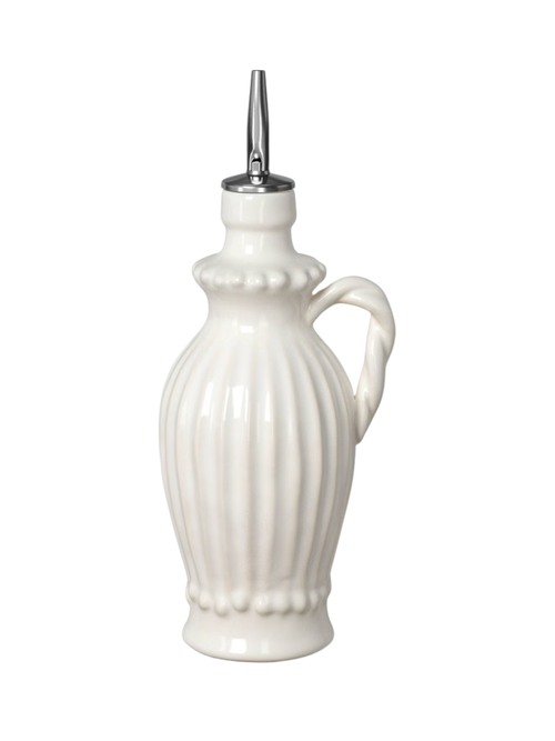 Distributeur d’huile en céramique crème perlée