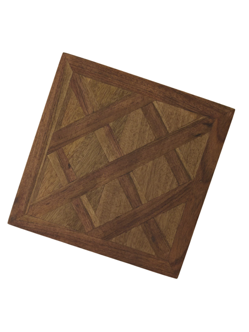 Dessous de plat en bois bicolore en treillis