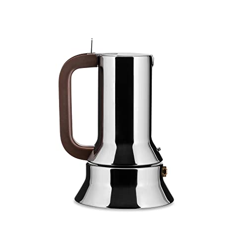 Alessi 9090/1 - Cafetière expresso design sur cuisinière, acier inoxydable 18/10, poli miroir, 1 tasse