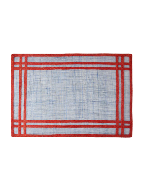 Set de table rectangulaire bleu et rouge Newport